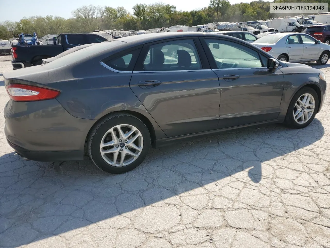 2015 Ford Fusion Se VIN: 3FA6P0H71FR194043 Lot: 75003744