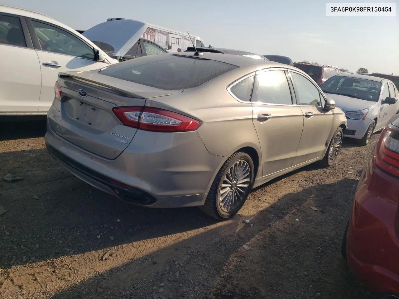 2015 Ford Fusion Titanium VIN: 3FA6P0K98FR150454 Lot: 75056004