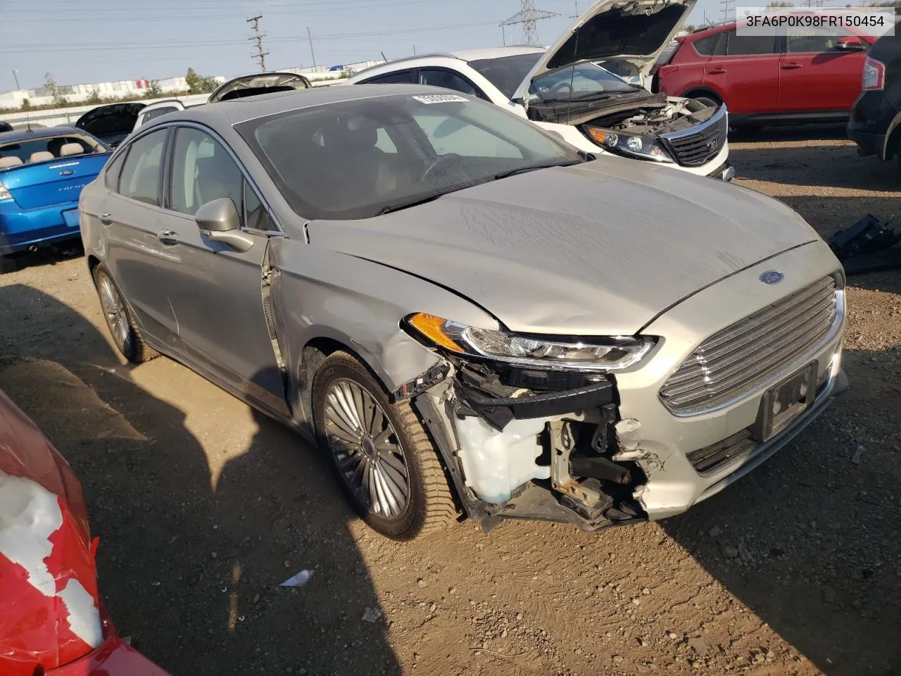 2015 Ford Fusion Titanium VIN: 3FA6P0K98FR150454 Lot: 75056004