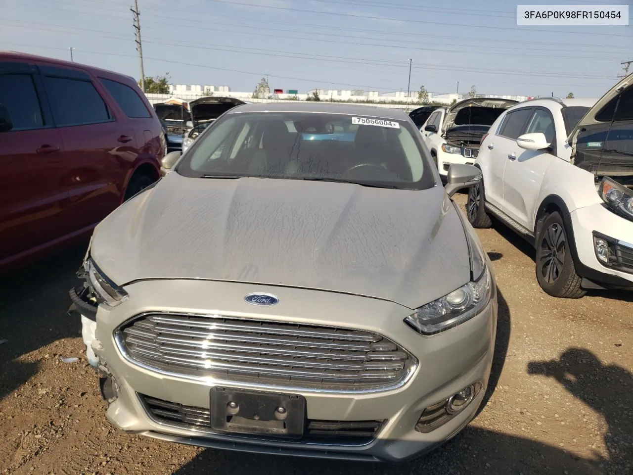 2015 Ford Fusion Titanium VIN: 3FA6P0K98FR150454 Lot: 75056004