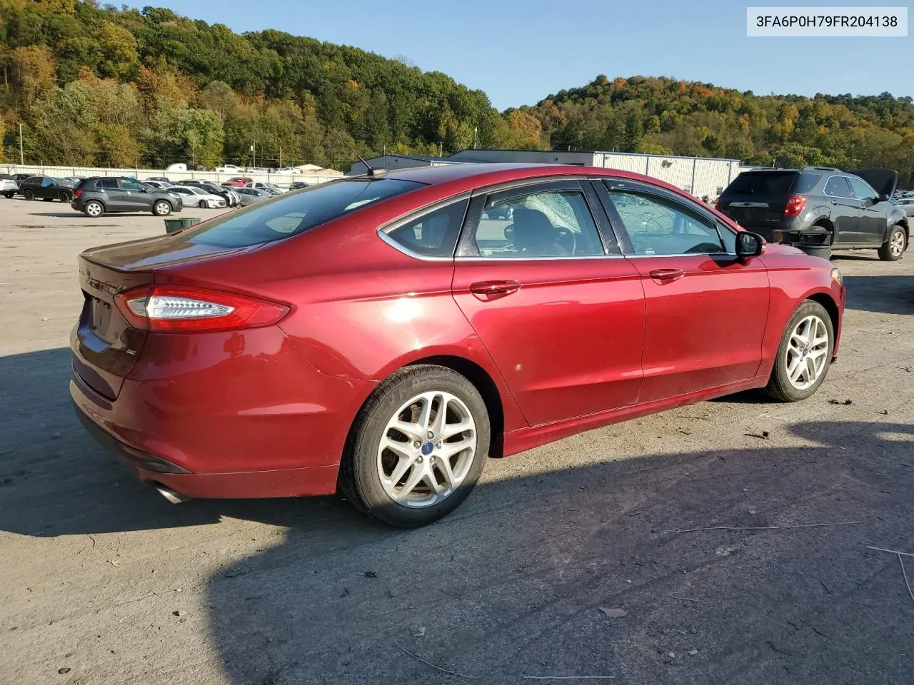 2015 Ford Fusion Se VIN: 3FA6P0H79FR204138 Lot: 75495464