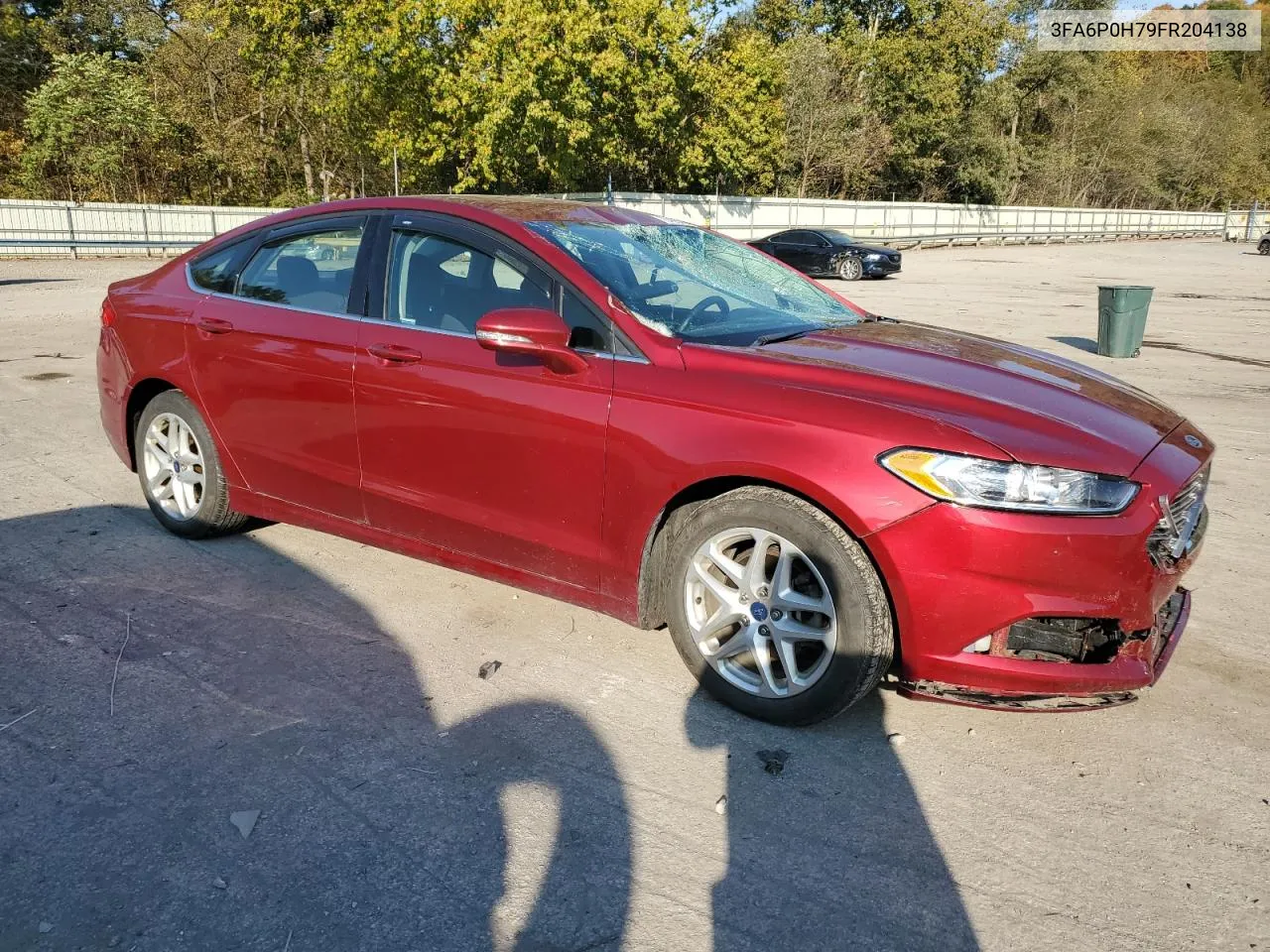 2015 Ford Fusion Se VIN: 3FA6P0H79FR204138 Lot: 75495464