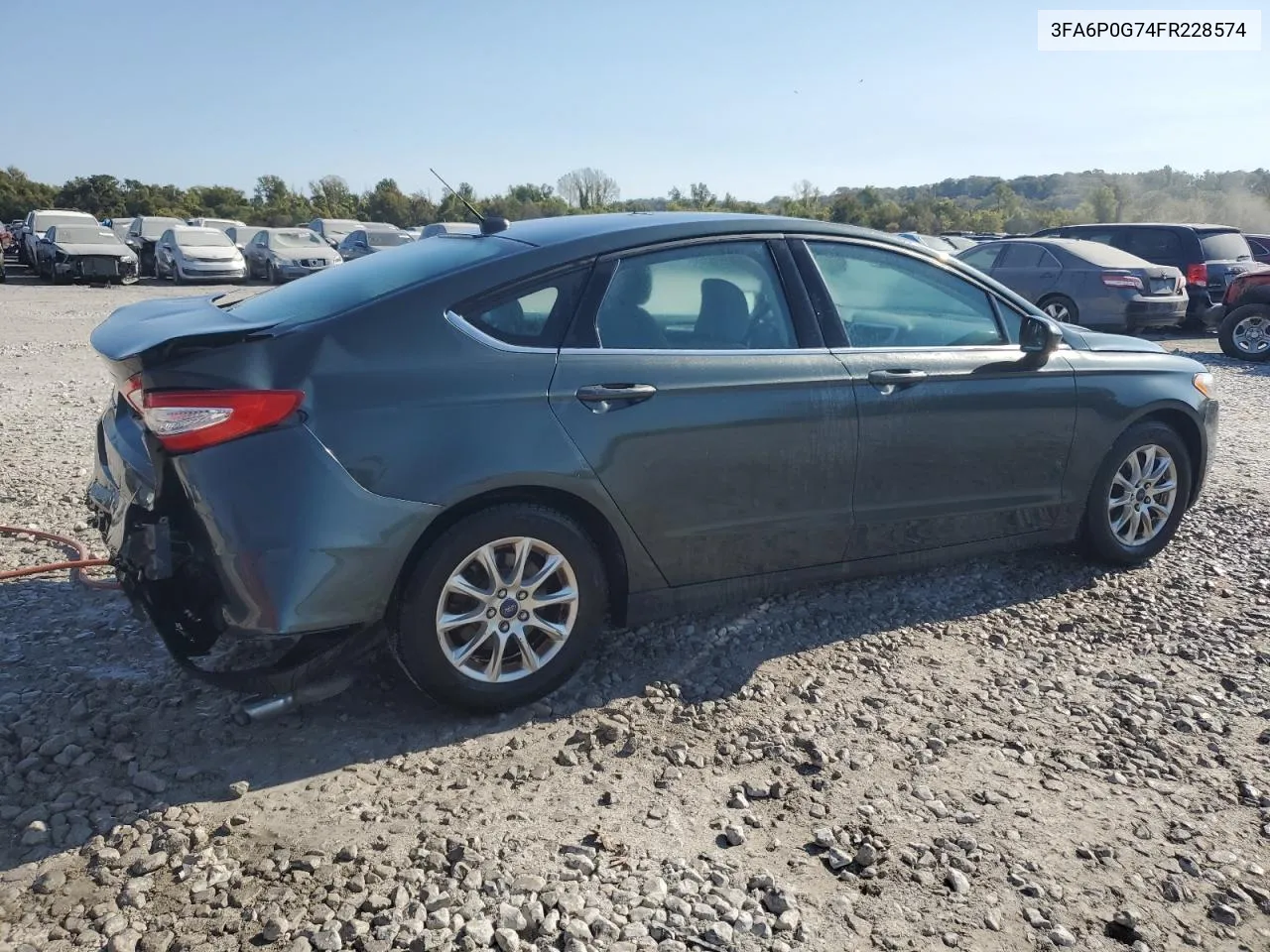 2015 Ford Fusion S VIN: 3FA6P0G74FR228574 Lot: 75762374