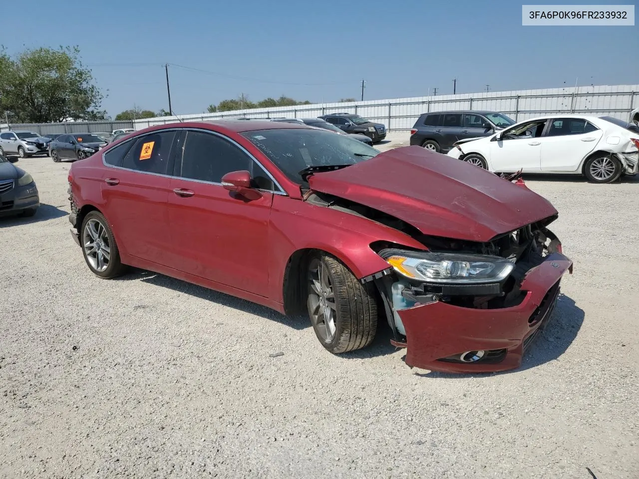 2015 Ford Fusion Titanium VIN: 3FA6P0K96FR233932 Lot: 75852914