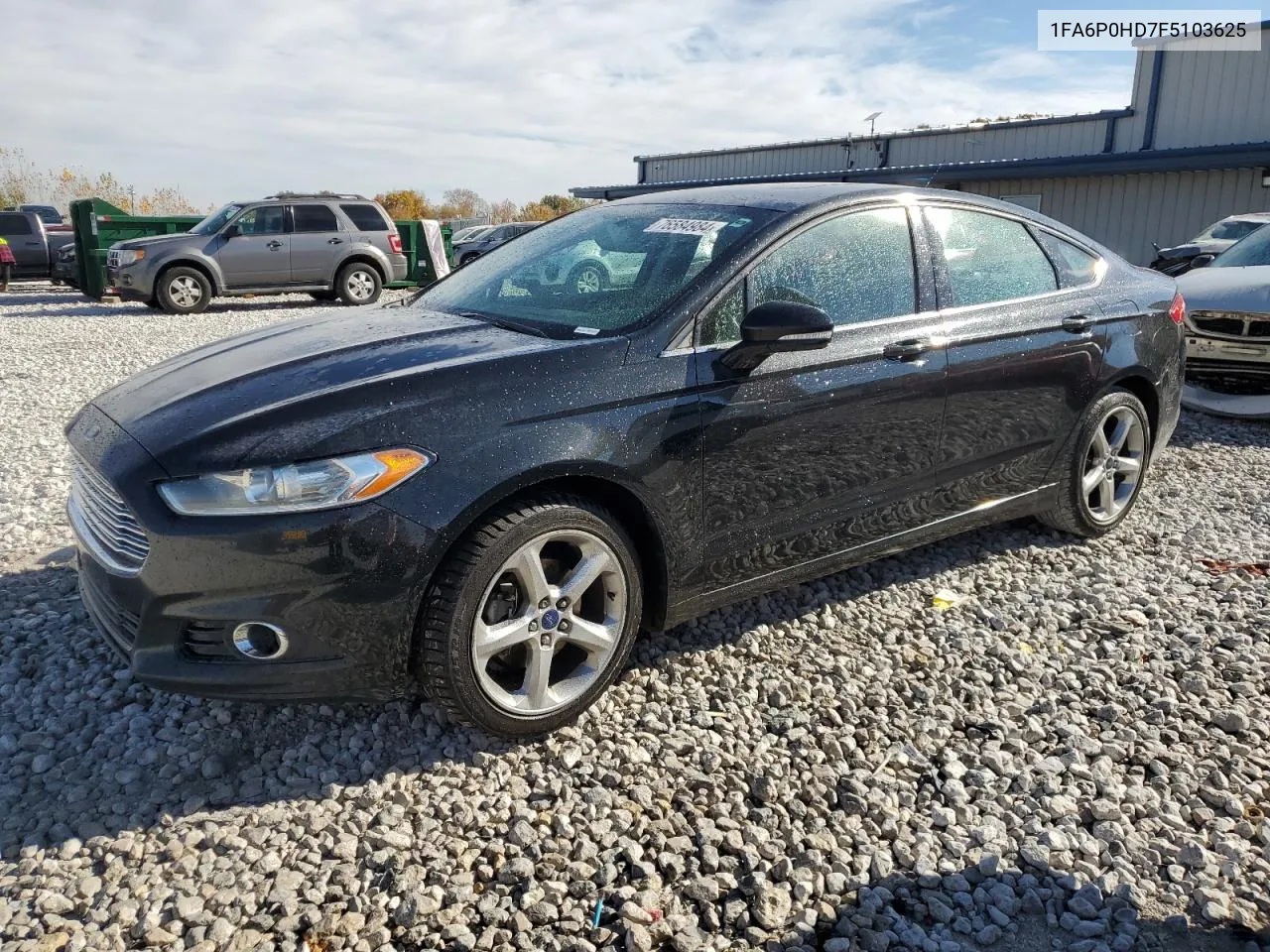 2015 Ford Fusion Se VIN: 1FA6P0HD7F5103625 Lot: 76584984