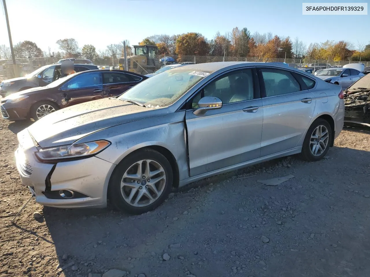 2015 Ford Fusion Se VIN: 3FA6P0HD0FR139329 Lot: 76770064