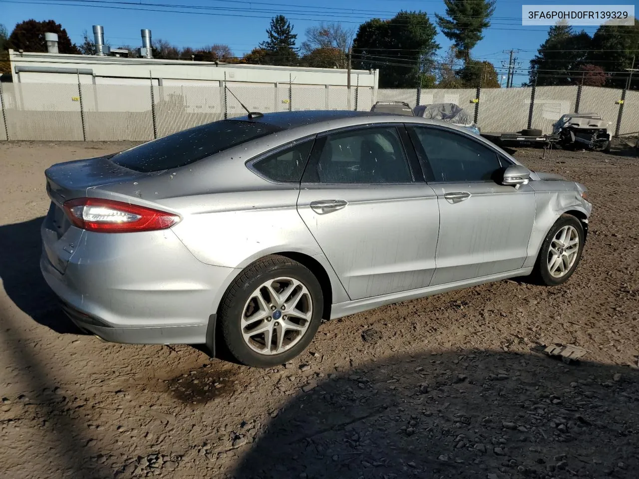 2015 Ford Fusion Se VIN: 3FA6P0HD0FR139329 Lot: 76770064