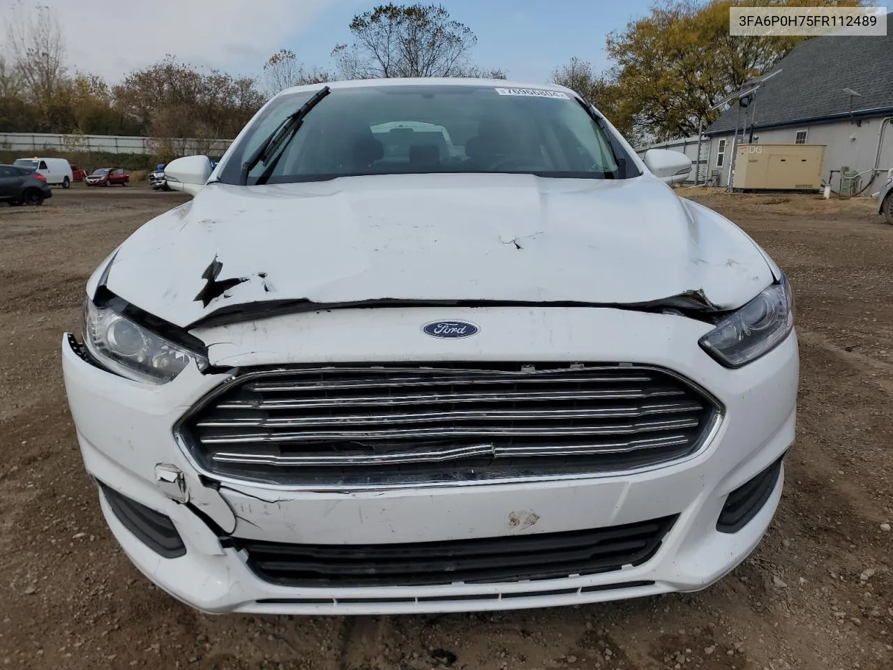 2015 Ford Fusion Se VIN: 3FA6P0H75FR112489 Lot: 76966804