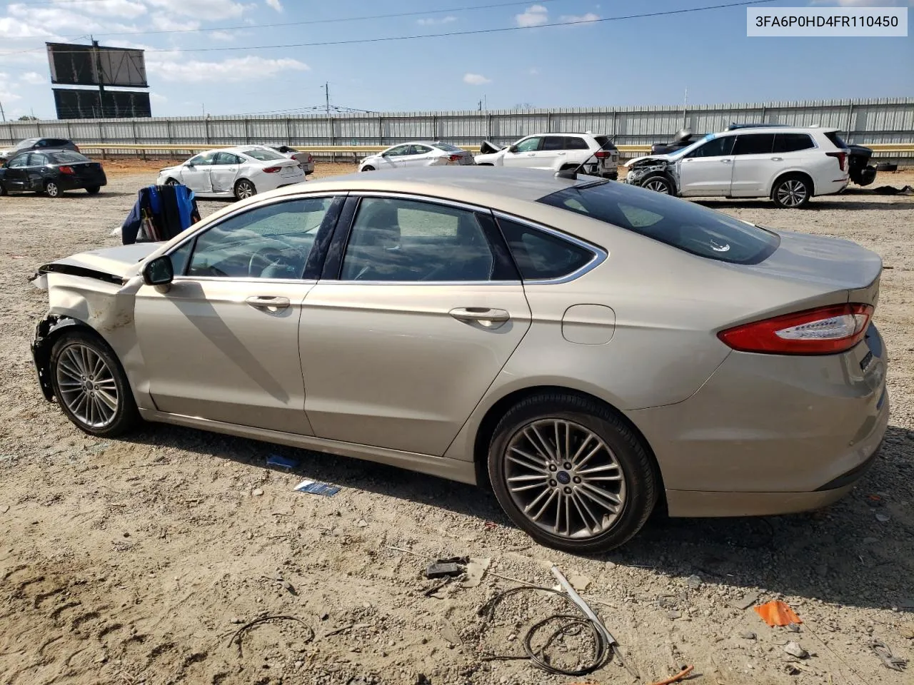 2015 Ford Fusion Se VIN: 3FA6P0HD4FR110450 Lot: 77481584