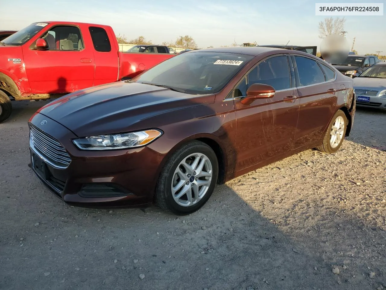 2015 Ford Fusion Se VIN: 3FA6P0H76FR224508 Lot: 77513624