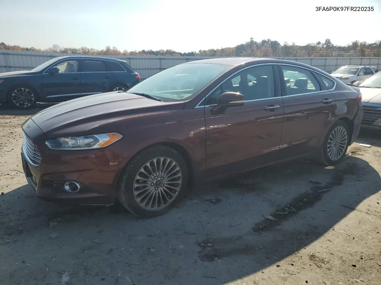 2015 Ford Fusion Titanium VIN: 3FA6P0K97FR220235 Lot: 77538354