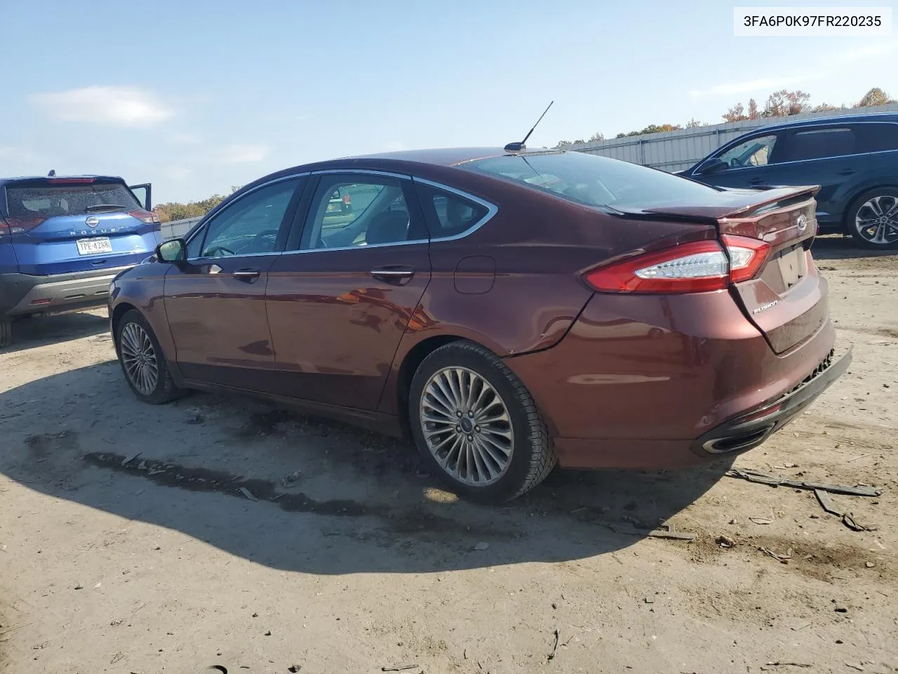 2015 Ford Fusion Titanium VIN: 3FA6P0K97FR220235 Lot: 77538354