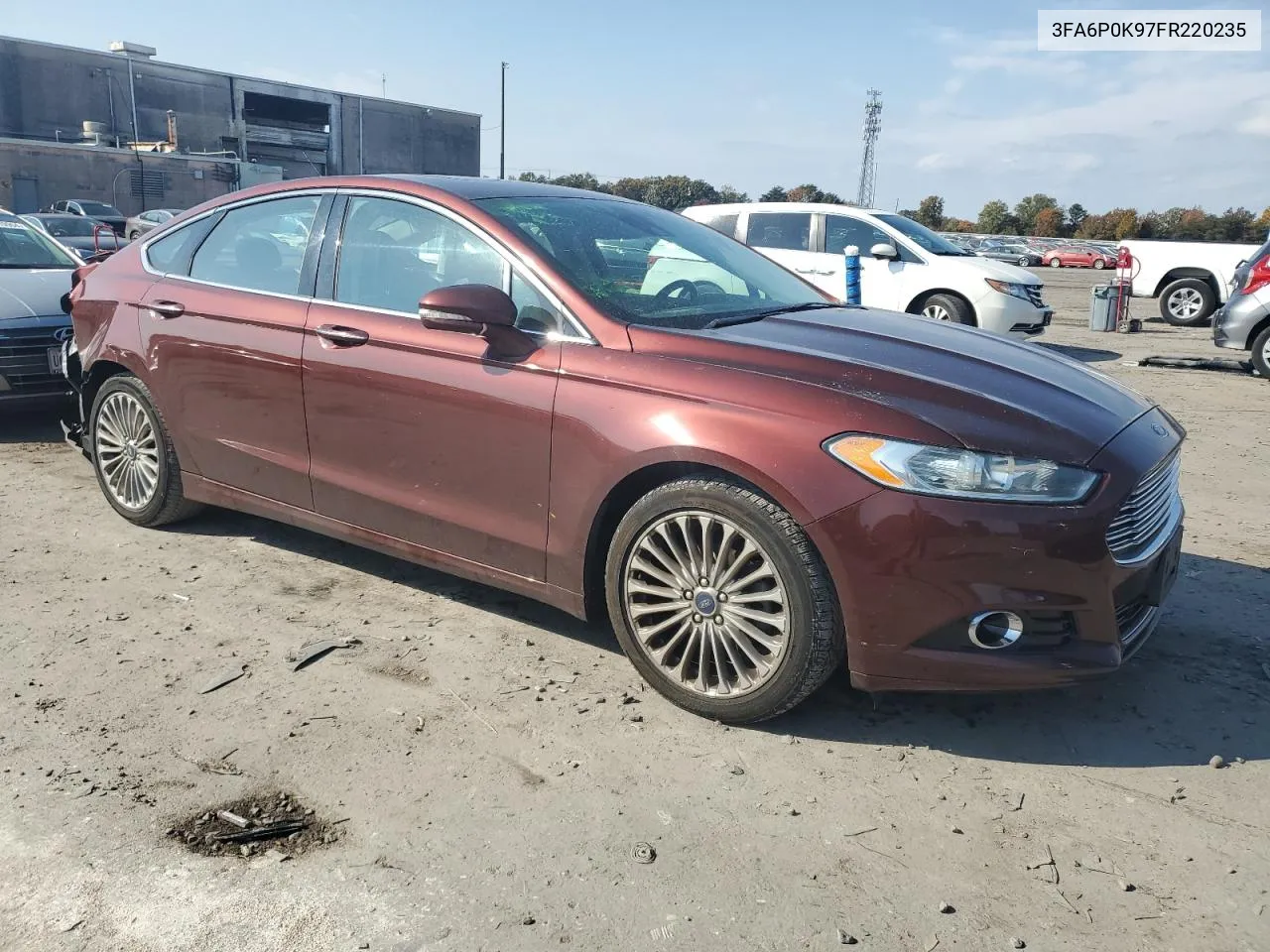 2015 Ford Fusion Titanium VIN: 3FA6P0K97FR220235 Lot: 77538354