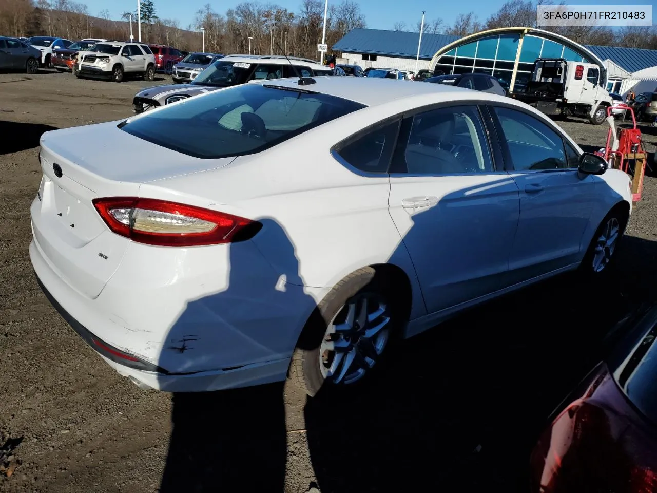 2015 Ford Fusion Se VIN: 3FA6P0H71FR210483 Lot: 78878284