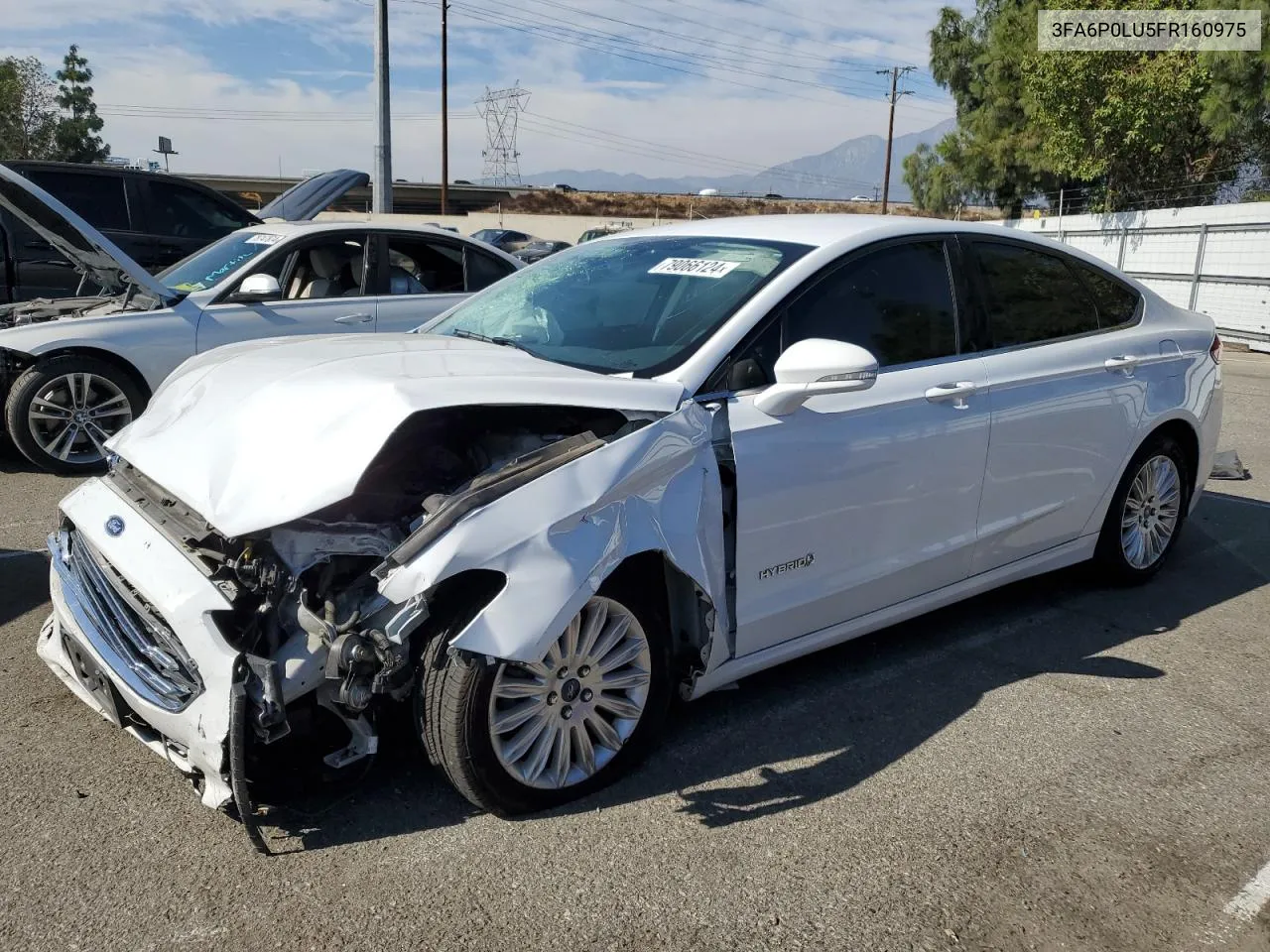 2015 Ford Fusion Se Hybrid VIN: 3FA6P0LU5FR160975 Lot: 79066124