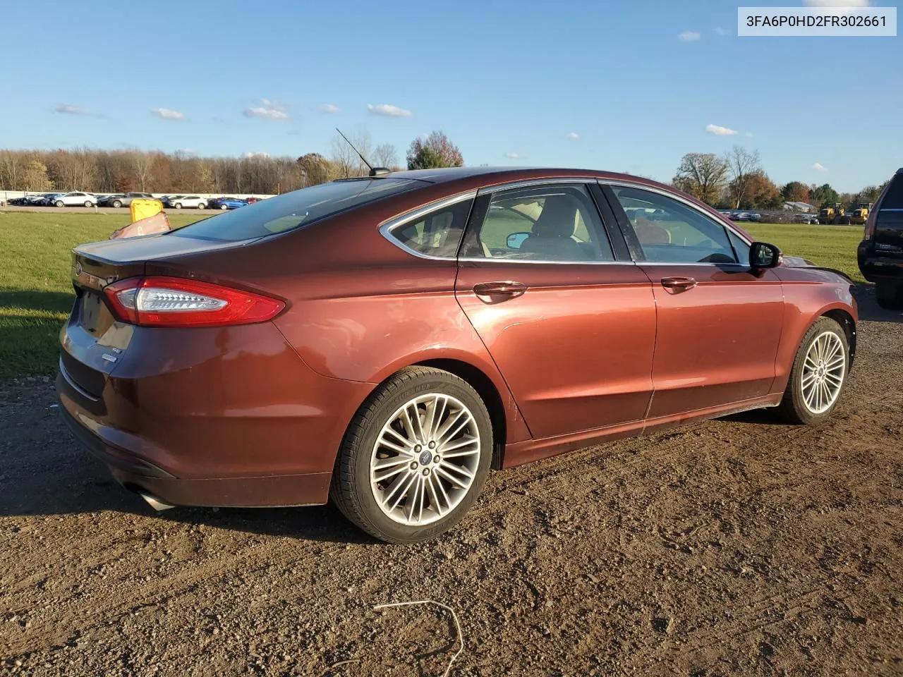 2015 Ford Fusion Se VIN: 3FA6P0HD2FR302661 Lot: 79244454