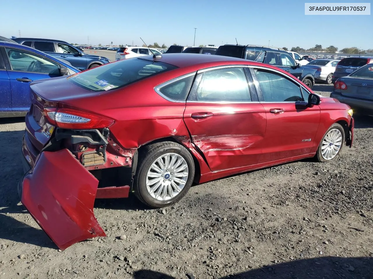 2015 Ford Fusion Se Hybrid VIN: 3FA6P0LU9FR170537 Lot: 79249724