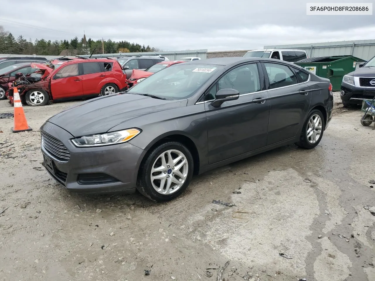 2015 Ford Fusion Se VIN: 3FA6P0HD8FR208686 Lot: 79310234