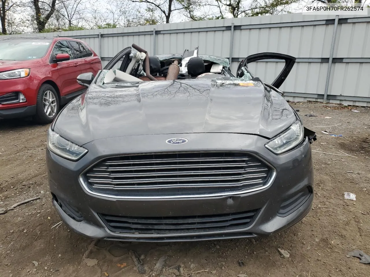 2015 Ford Fusion Se VIN: 3FA6P0H70FR262574 Lot: 79330484