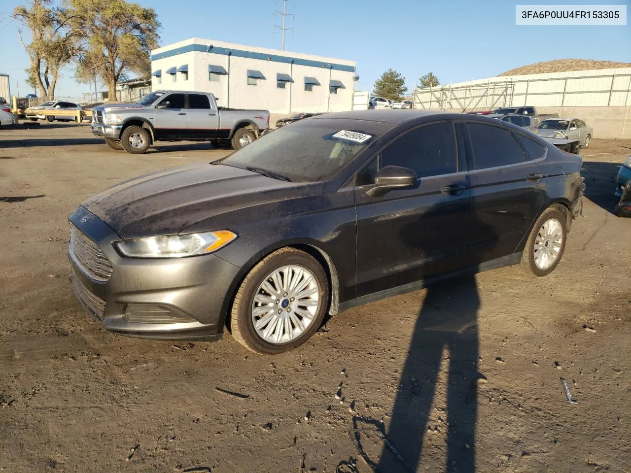 2015 Ford Fusion S Hybrid VIN: 3FA6P0UU4FR153305 Lot: 79409084