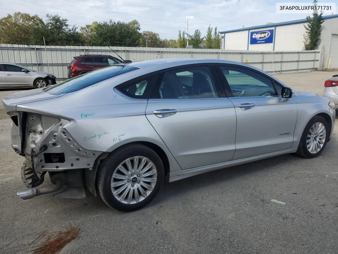 2015 Ford Fusion Se Hybrid VIN: 3FA6P0LUXFR171731 Lot: 79679874