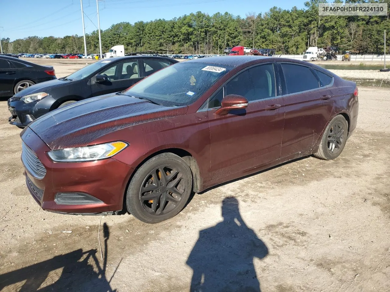 2015 Ford Fusion Se VIN: 3FA6P0HD8FR224130 Lot: 80069434