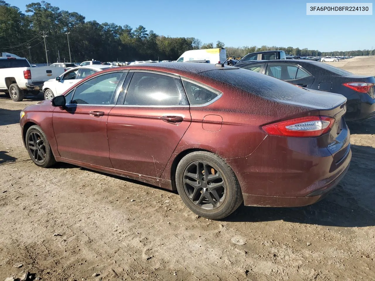 2015 Ford Fusion Se VIN: 3FA6P0HD8FR224130 Lot: 80069434