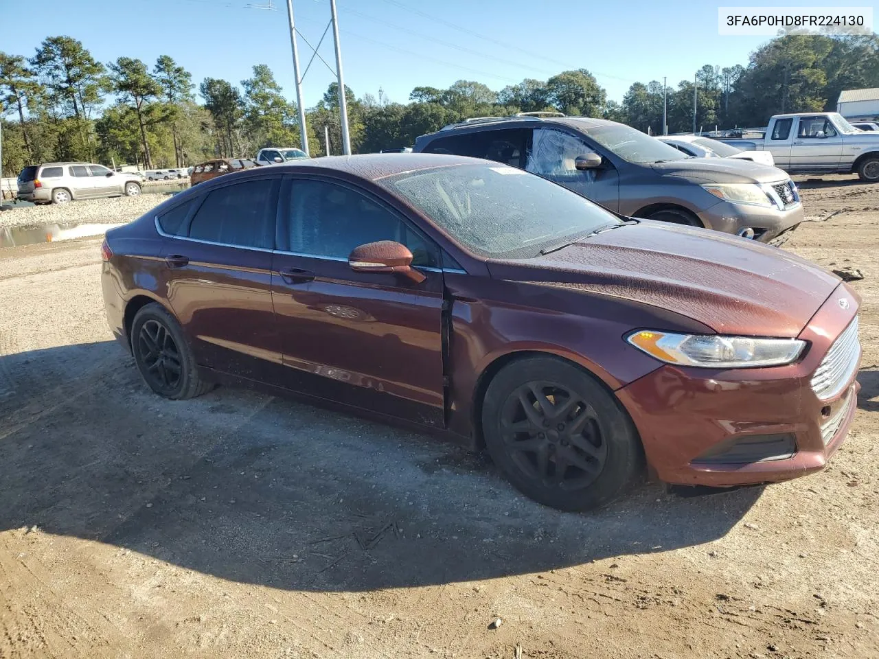 2015 Ford Fusion Se VIN: 3FA6P0HD8FR224130 Lot: 80069434