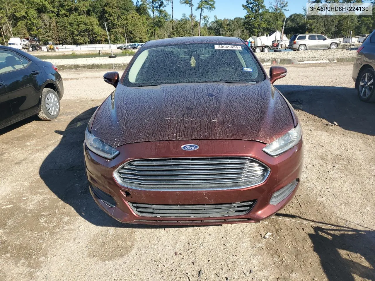 2015 Ford Fusion Se VIN: 3FA6P0HD8FR224130 Lot: 80069434