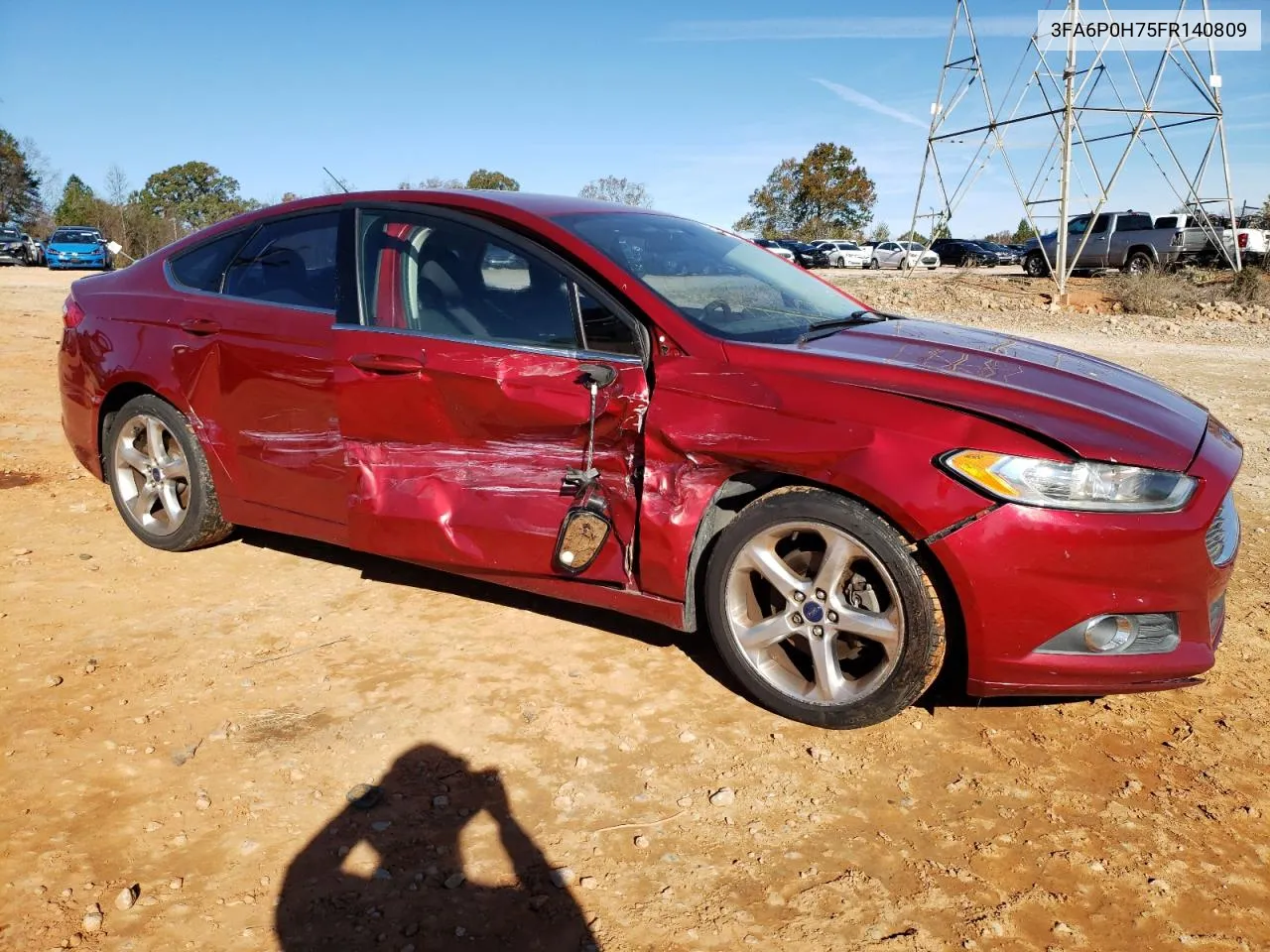 2015 Ford Fusion Se VIN: 3FA6P0H75FR140809 Lot: 80473514