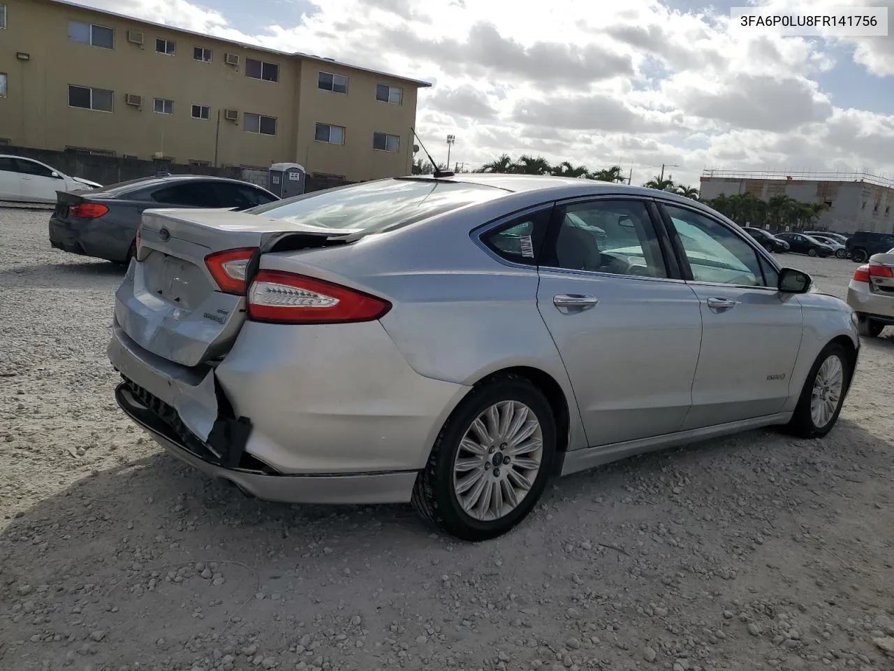 2015 Ford Fusion Se Hybrid VIN: 3FA6P0LU8FR141756 Lot: 80534074