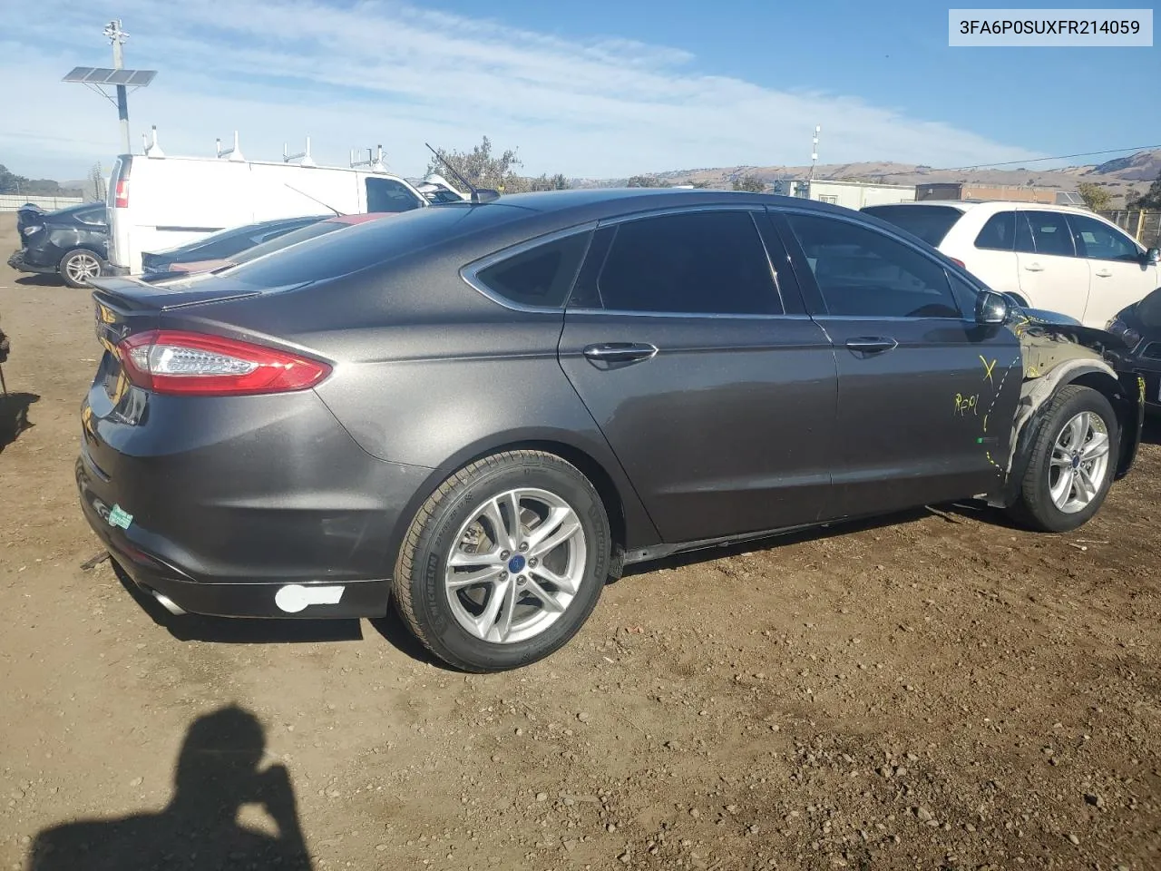 2015 Ford Fusion Titanium Phev VIN: 3FA6P0SUXFR214059 Lot: 80802444