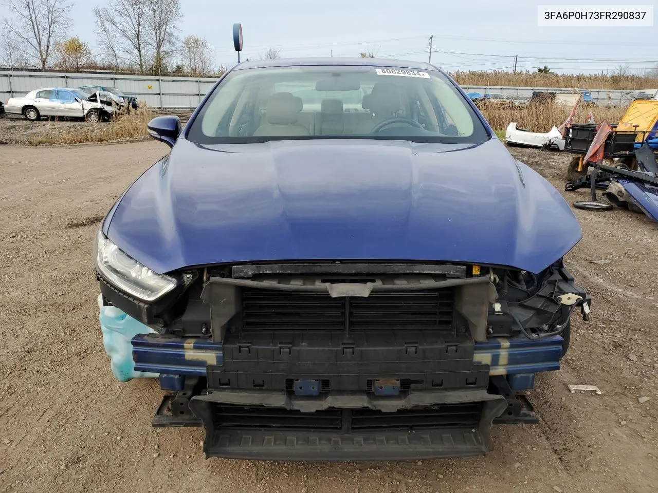 2015 Ford Fusion Se VIN: 3FA6P0H73FR290837 Lot: 80829834