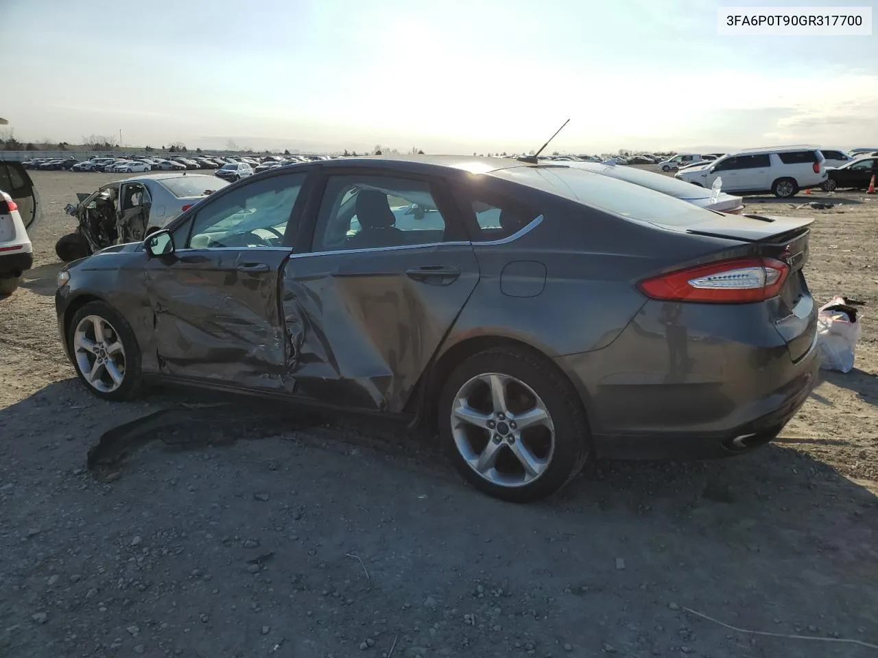 2016 Ford Fusion Se VIN: 3FA6P0T90GR317700 Lot: 47734294