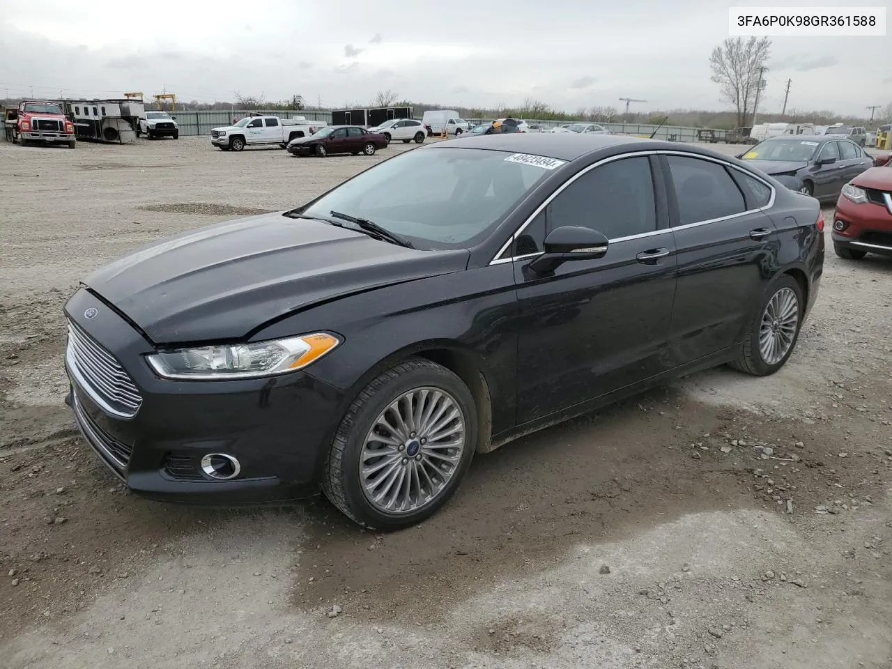 2016 Ford Fusion Titanium VIN: 3FA6P0K98GR361588 Lot: 48423494