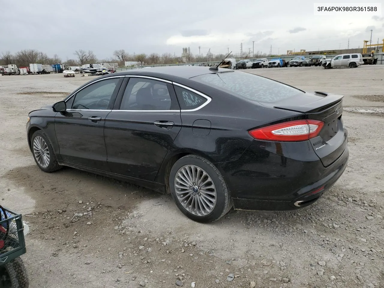 2016 Ford Fusion Titanium VIN: 3FA6P0K98GR361588 Lot: 48423494