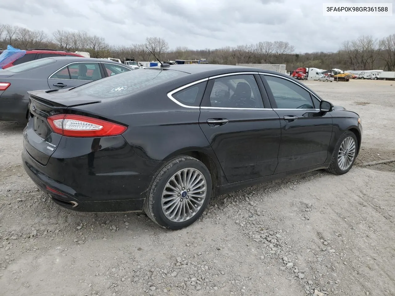 2016 Ford Fusion Titanium VIN: 3FA6P0K98GR361588 Lot: 48423494