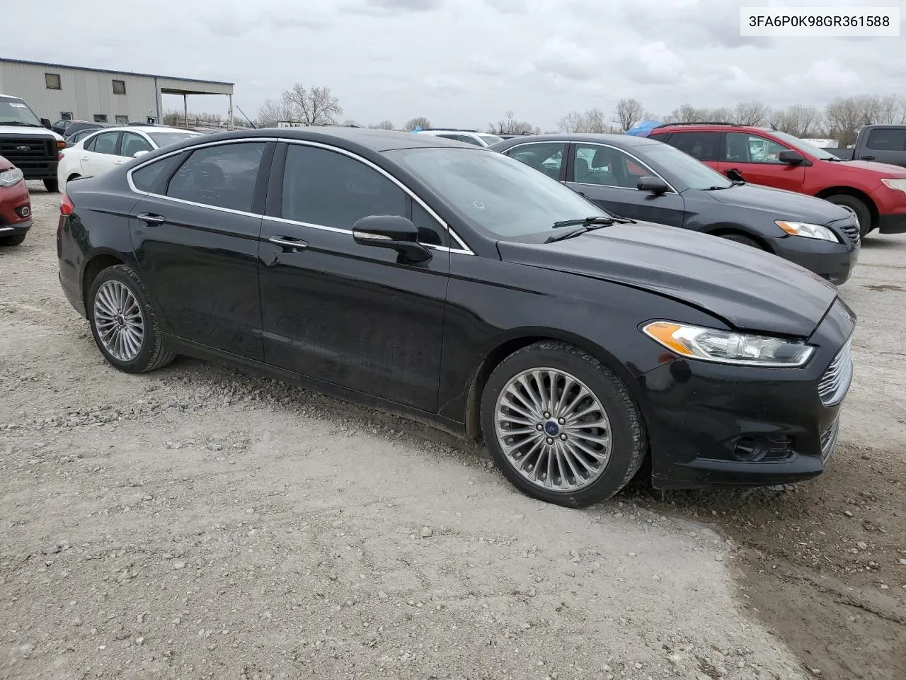 2016 Ford Fusion Titanium VIN: 3FA6P0K98GR361588 Lot: 48423494