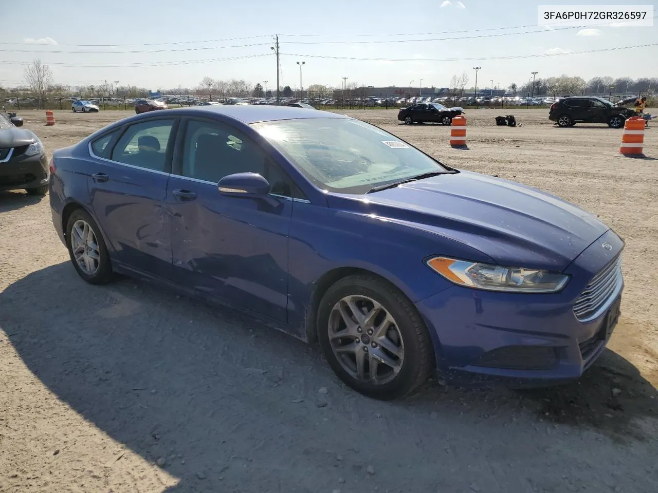 2016 Ford Fusion Se VIN: 3FA6P0H72GR326597 Lot: 48965814