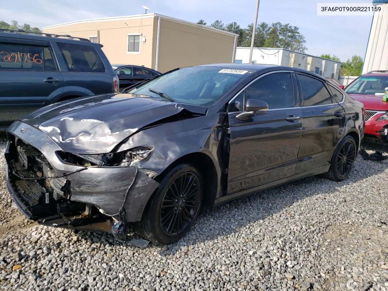 2016 Ford Fusion Se VIN: 3FA6P0T90GR221159 Lot: 51732634