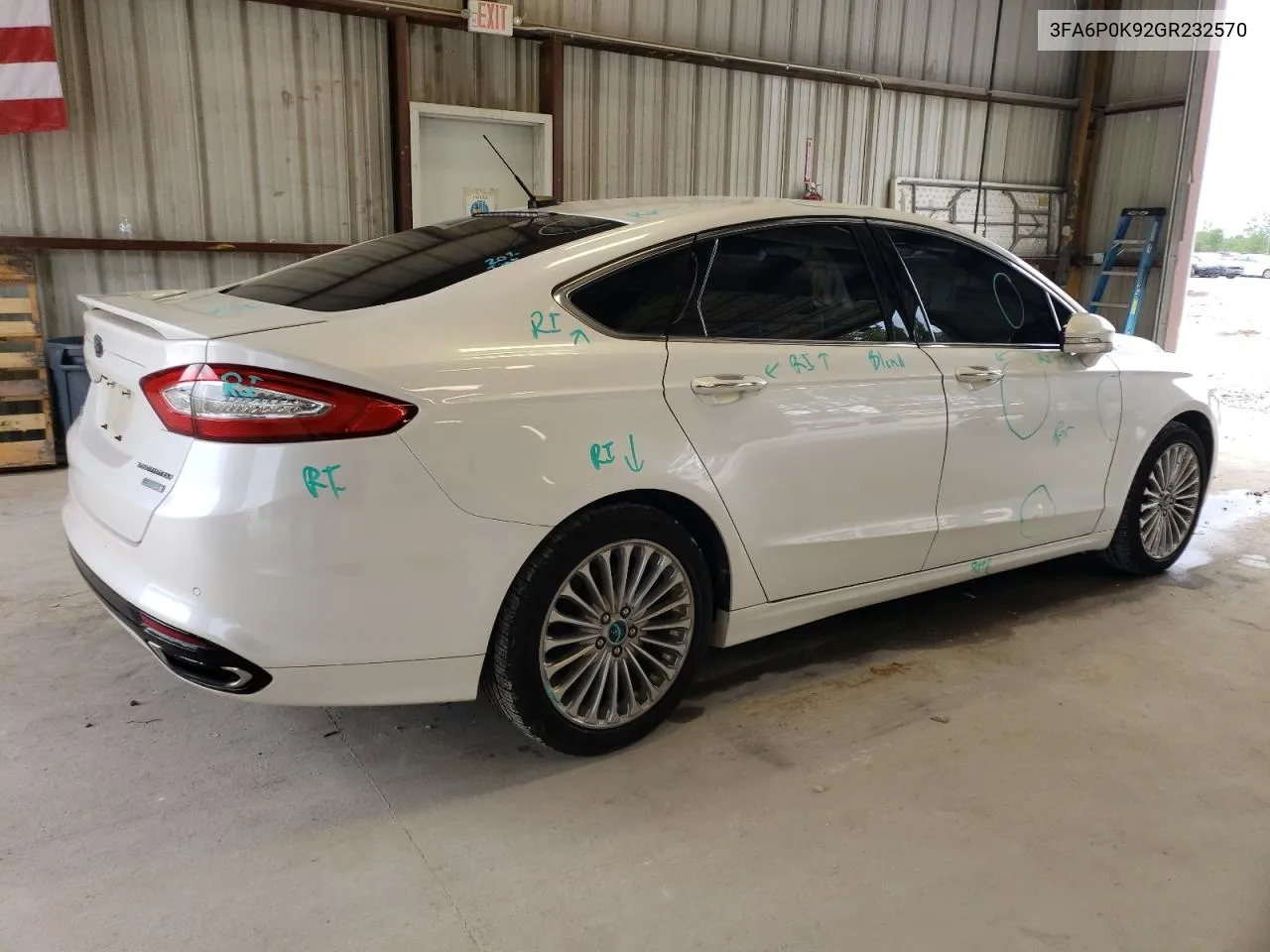 2016 Ford Fusion Titanium VIN: 3FA6P0K92GR232570 Lot: 52824044