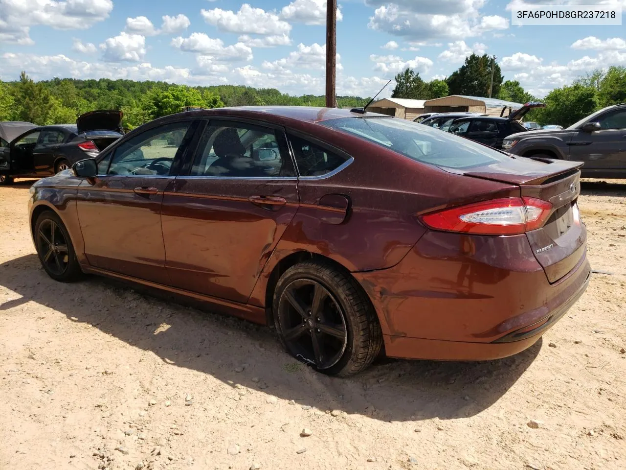 2016 Ford Fusion Se VIN: 3FA6P0HD8GR237218 Lot: 53206774