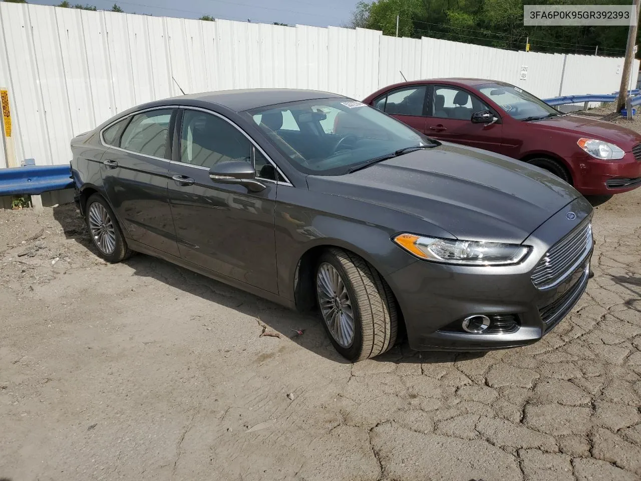 2016 Ford Fusion Titanium VIN: 3FA6P0K95GR392393 Lot: 53372764