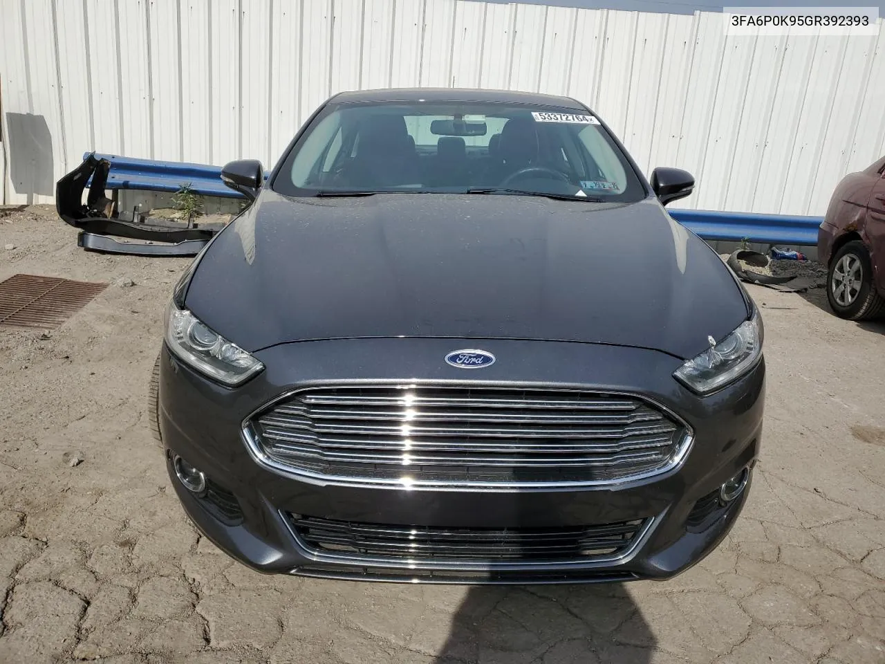 2016 Ford Fusion Titanium VIN: 3FA6P0K95GR392393 Lot: 53372764