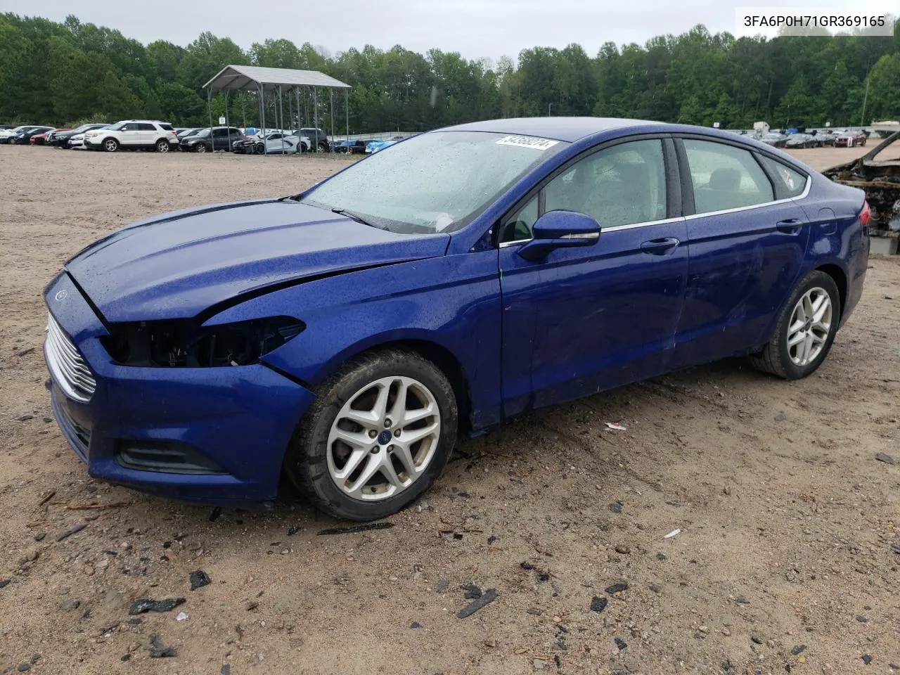 2016 Ford Fusion Se VIN: 3FA6P0H71GR369165 Lot: 54368274