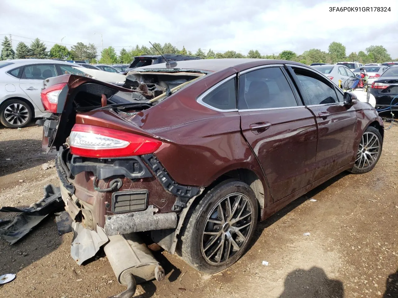 2016 Ford Fusion Titanium VIN: 3FA6P0K91GR178324 Lot: 54981004