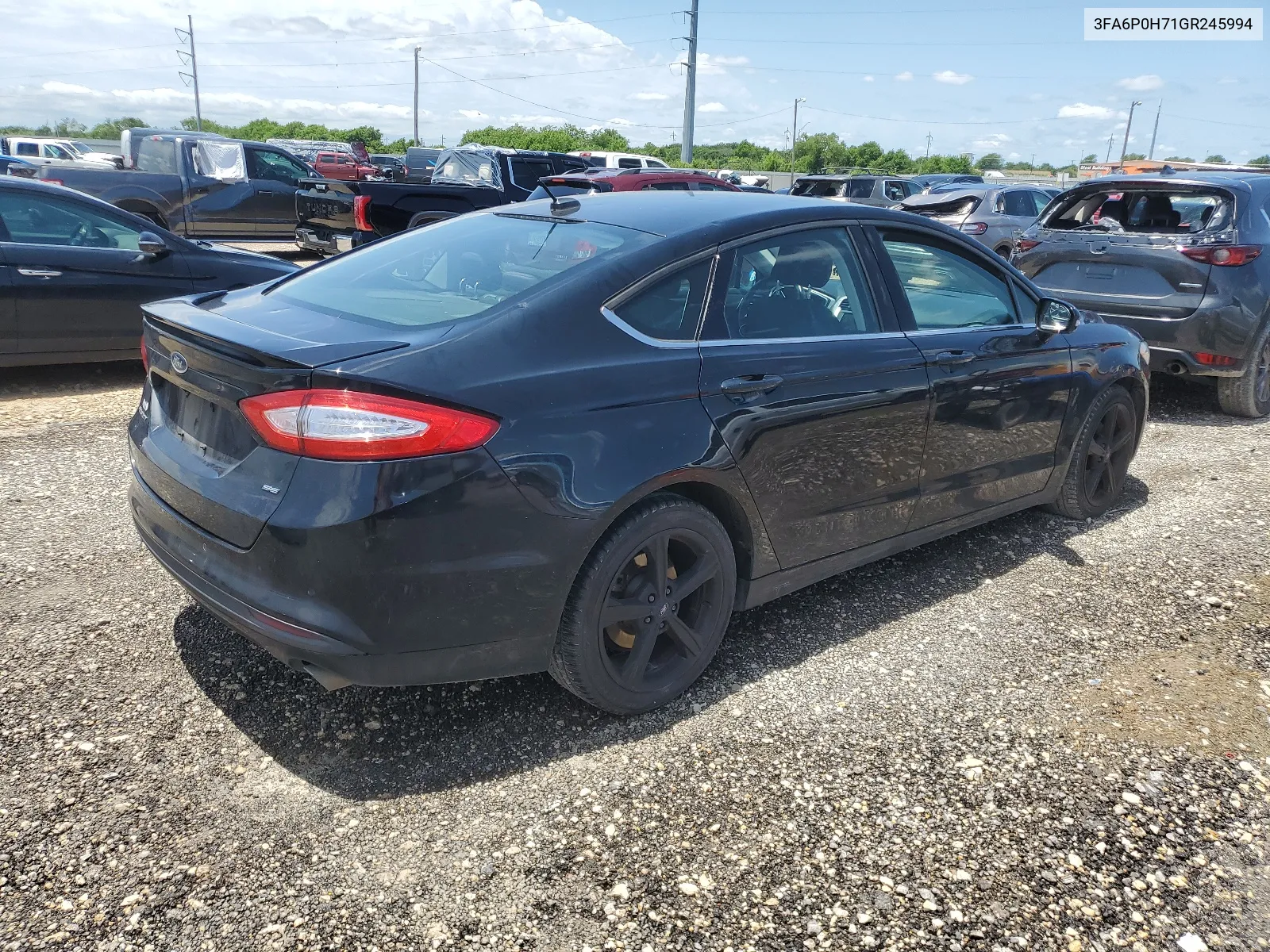 2016 Ford Fusion Se VIN: 3FA6P0H71GR245994 Lot: 55975744