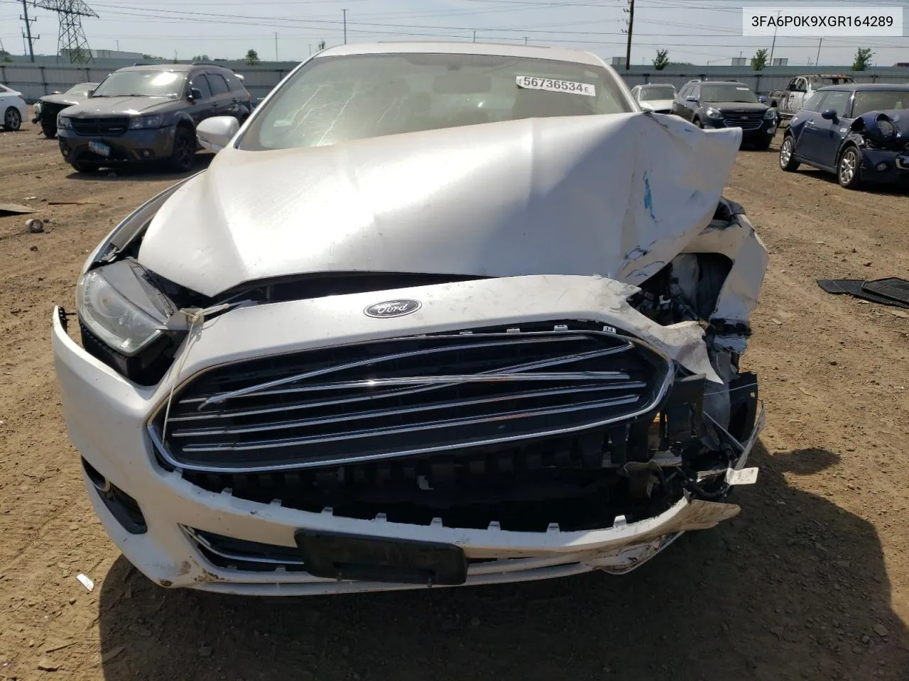 2016 Ford Fusion Titanium VIN: 3FA6P0K9XGR164289 Lot: 56736534