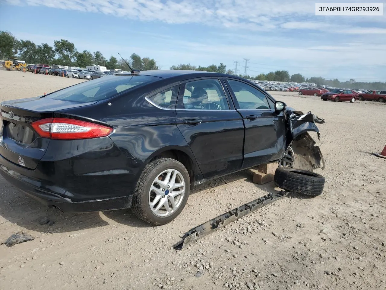 2016 Ford Fusion Se VIN: 3FA6P0H74GR293926 Lot: 58221944