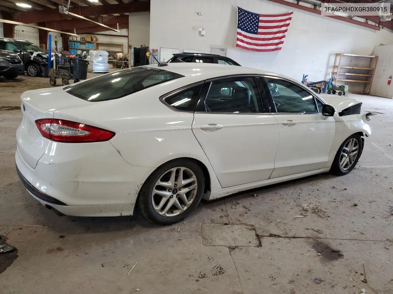 3FA6P0HDXGR380915 2016 Ford Fusion Se